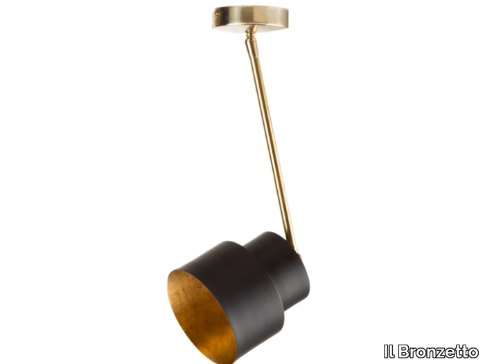 SATELLITE 04 - Adjustable ceiling brass spotlight _ Il Bronzetto