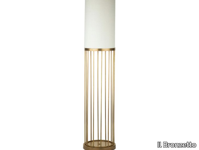 CAGE 02 - LED brass floor lamp _ Il Bronzetto