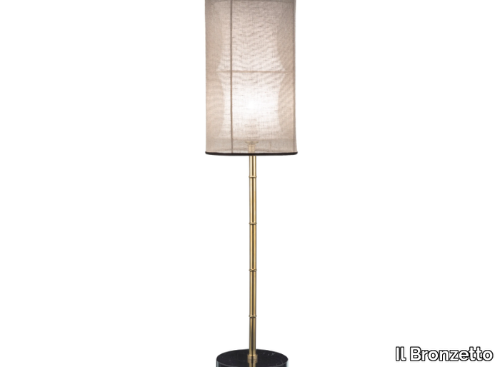 ECLECTIC BAMBOO 02 - LED brass table lamp _ Il Bronzetto