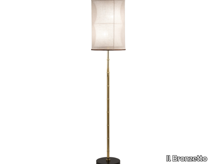 ECLECTIC BAMBOO 01 - LED brass floor lamp _ Il Bronzetto