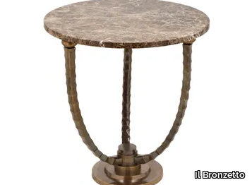 ECLECTIC HORN 01 - Round brass coffee table _ Il Bronzetto