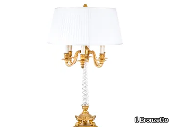 LUXURY FOUNDRY REGGIA 826 - Brass and fabric candlestick _ Il Bronzetto