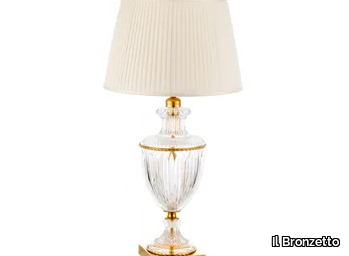 LUXURY FOUNDRY REGGIA 841 - Crystal and fabric table lamp _ Il Bronzetto