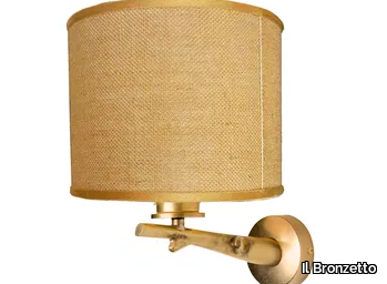 ECLECTIC QUERCIA 04 - Jute wall light with fixed arm _ Il Bronzetto