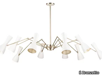 WORMHOLE 11-10 Luci - Swivel brass chandelier _ Il Bronzetto