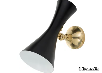 WORMHOLE Mini - Adjustable brass wall light _ Il Bronzetto