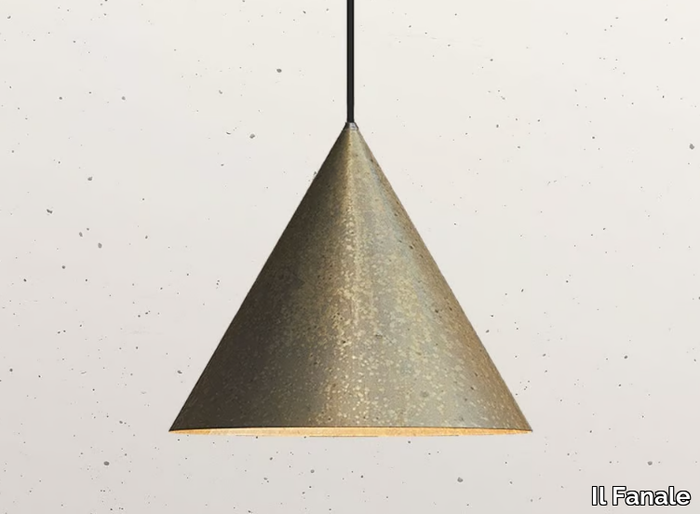 CONE 286.12 - Brass outdoor pendant lamp _ Il Fanale