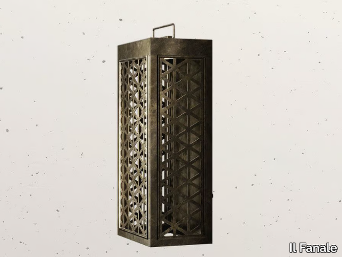 GRID - LED brass outdoor wall lamp _ Il Fanale