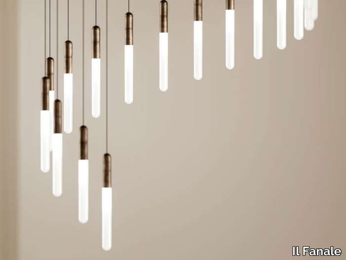 LEVANTE - Glass and aluminium pendant lamp _ Il Fanale