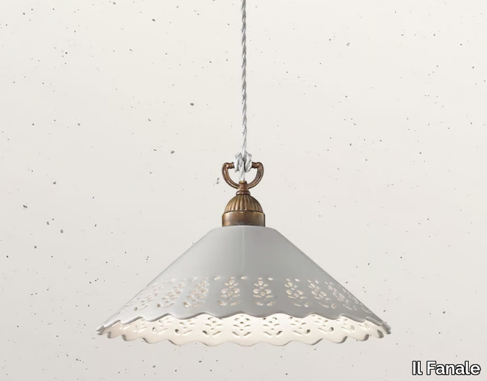 FIOR DI PIZZO 065.09 - LED ceramic pendant lamp _ Il Fanale