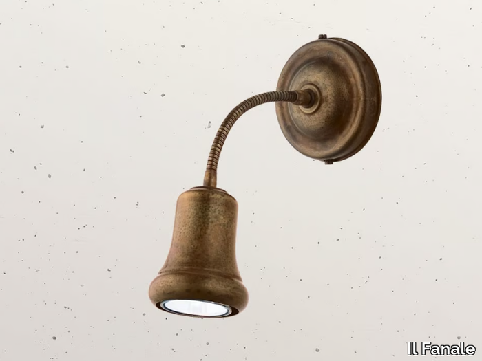 MINI 208.20 - LED brass wall lamp _ Il Fanale