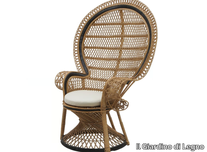 ALICE - High-back rattan garden armchair _ Il Giardino di Legno