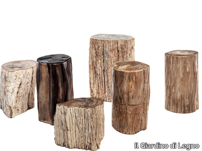 FOSSIL - Petrified wood garden side table _ Il Giardino di Legno