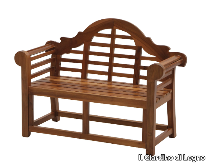 JUNIOR - Teak garden bench with armrests _ Il Giardino di Legno