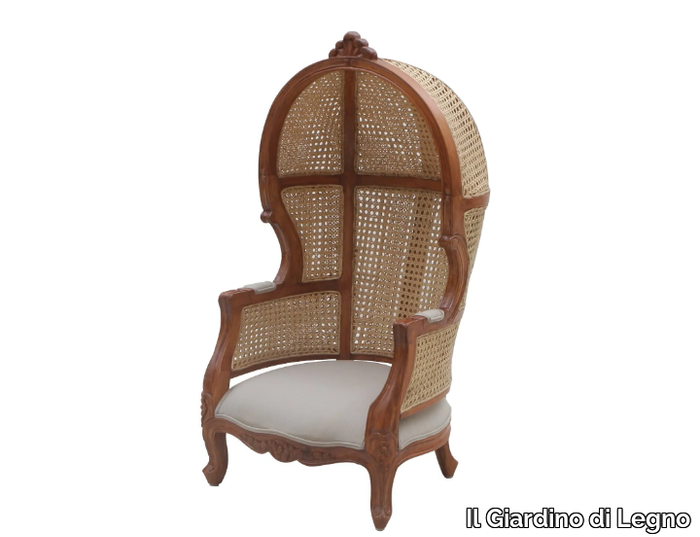 PORTER JUNIOR - High-back wicker garden armchair _ Il Giardino di Legno