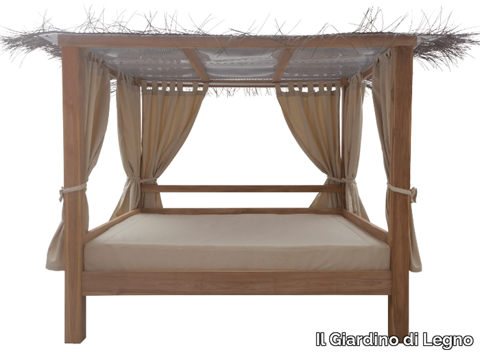 RATIO - Canopy teak garden bed _ Il Giardino di Legno