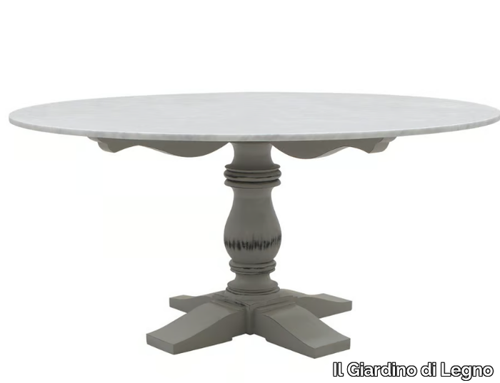 MOZAIC - Round marble dining table _ Il Giardino di Legno