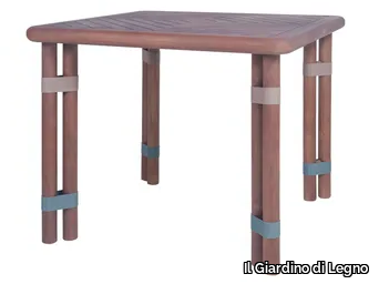 LIGNES - Square teak garden table _ Il Giardino di Legno