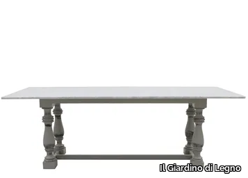 MOZAIC - Rectangular marble dining table _ Il Giardino di Legno