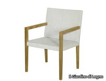 FIJI - Teak garden chair with armrests _ Il Giardino di Legno