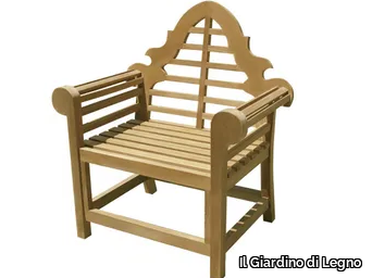 VITTORIA - Teak garden armchair with armrests _ Il Giardino di Legno