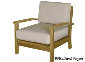 SAVANA - Wooden garden armchair with armrests _ Il Giardino di Legno