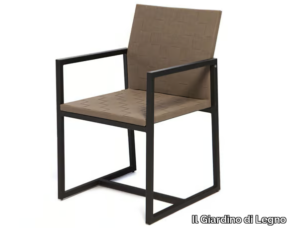 OTTO - Sled base garden chair with armrests _ Il Giardino di Legno