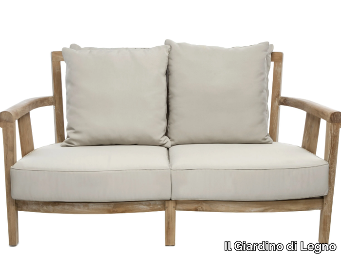 SAINT LAURENT - 2 seater wooden garden sofa _ Il Giardino di Legno