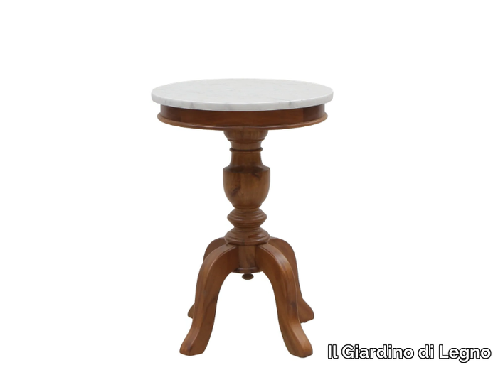 MOZAIC - WALNUT - Round side table _ Il Giardino di Legno