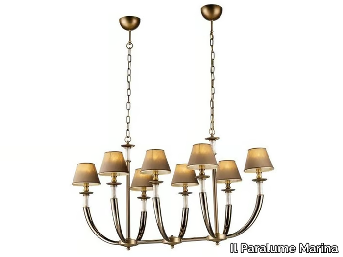 1946/CH8OVALE - LED brass pendant lamp _ Il Paralume Marina