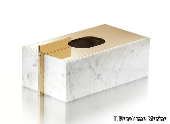 BA873 - Countertop Carrara marble hand towel dispenser _ Il Paralume Marina