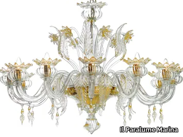 2151/CH12 - LED Murano glass chandelier _ Il Paralume Marina