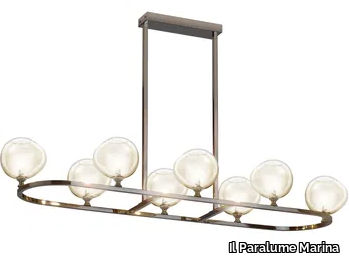 2217/CH8 - LED nickel and Pyrex® ceiling lamp _ Il Paralume Marina