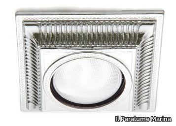 2048/NL - Ceiling recessed square brass spotlight _ Il Paralume Marina
