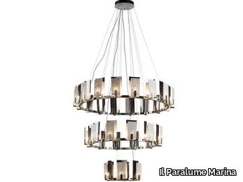 2211/CH36 - LED Carrara marble pendant lamp _ Il Paralume Marina