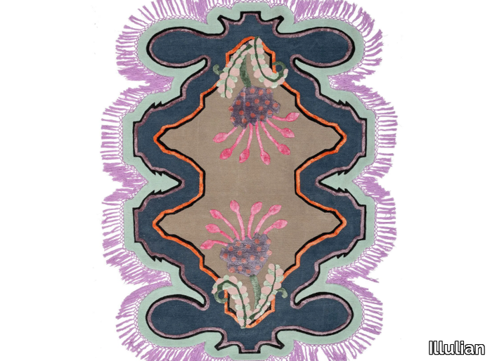 MULTIFARIOUS FLORA VER.C - Patterned wool and silk rug _ Illulian