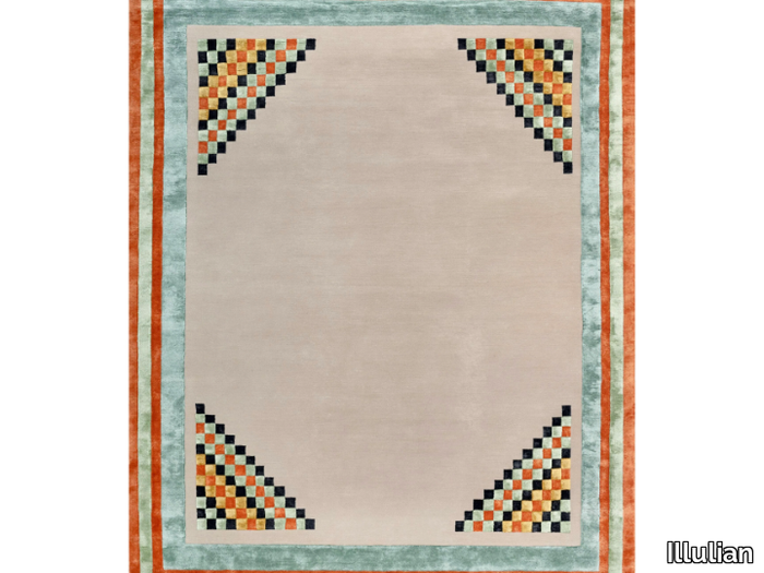 DHARMA - Patterned rectangular wool and silk rug _ Illulian