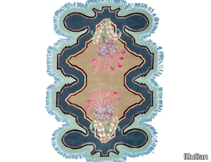 MULTIFARIOUS FLORA VOL.II VERS. B - Himalayan Wool rug with floral pattern _ Illulian