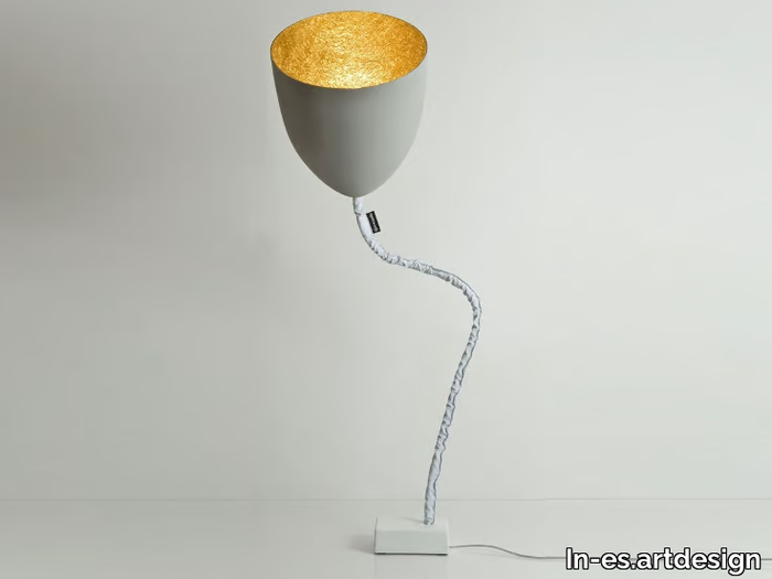 FLOWER CEMENTO - Adjustable resin floor lamp _ In-es.artdesign