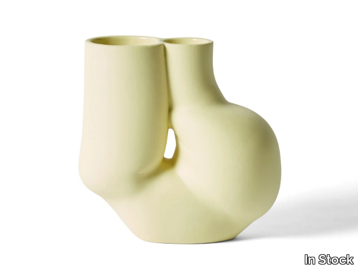 HAY - W&S VASE CHUBBY SOFT YELLOW - Porcelain stoneware vase _ In Stock