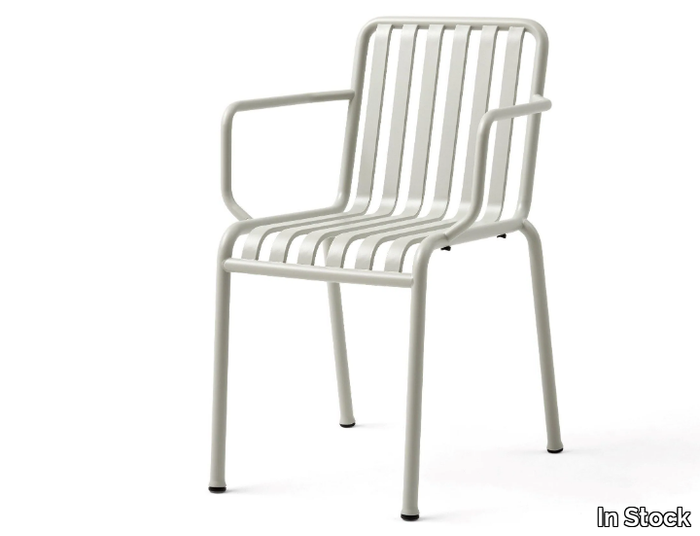 HAY - PALISSADE ARMREST SKY GREY - Steel garden chair _ In Stock