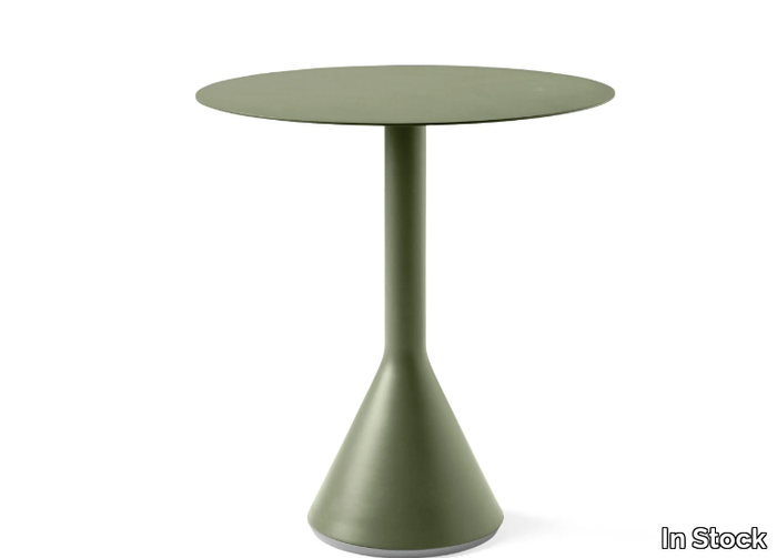 HAY - PALISSADE CONE Ø70 OLIVE - Round steel garden table _ In Stock