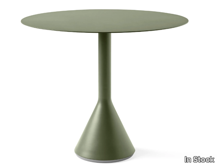 HAY - PALISSADE CONE Ø90 OLIVE - Round steel garden table _ In Stock