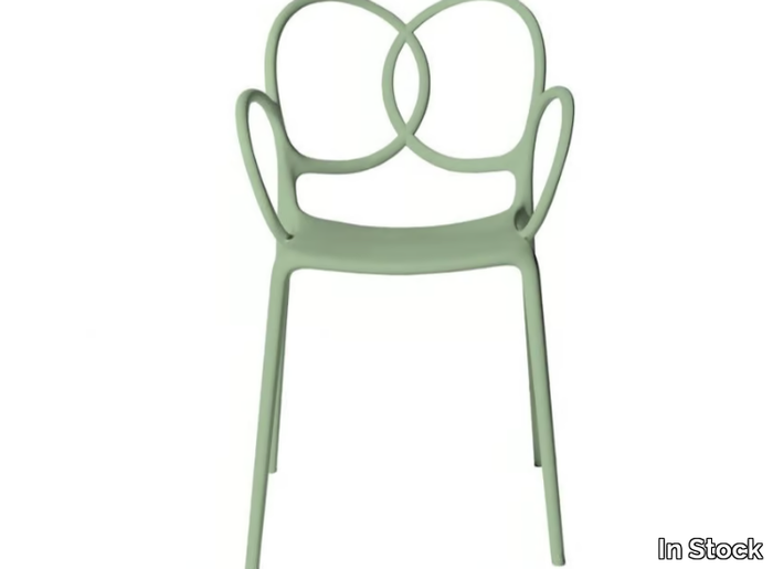 DRIADE - SISSI GREEN - Polypropylene garden chair with armrests _ In Stock