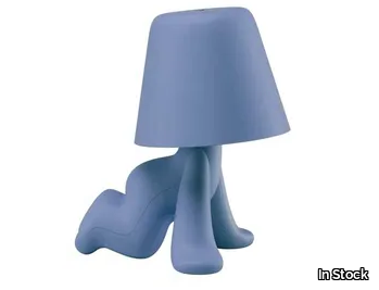 QEEBOO - SWEET BROTHERS_RON LIGHT BLUE - Rechargeable cordless LED polycarbonate table lamp _ In Stock