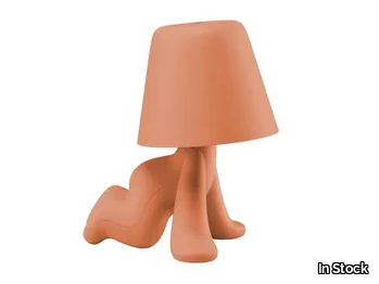 QEEBOO - SWEET BROTHERS_RON TERRACOTTA - LED cordless rechargeable polycarbonate table lamp _ In Stock