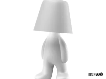 QEEBOO - SWEET BROTHERS_TOM WHITE - LED cordless rechargeable polycarbonate table lamp _ In Stock