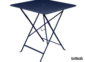 FERMOB - BISTRO+ DEEP BLUE - Folding square steel table _ In Stock