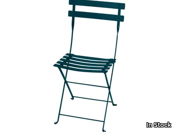 FERMOB - BISTRO CHAIR ACAPULCO BLUE - Folding steel garden chair _ In Stock