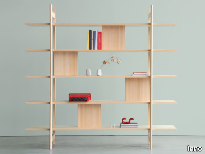 NAKU - Open freestanding solid wood bookcase _ Inno